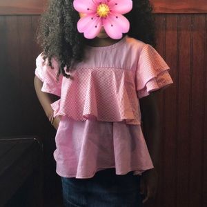 Girls cat & Jack ruffle shirt 5T